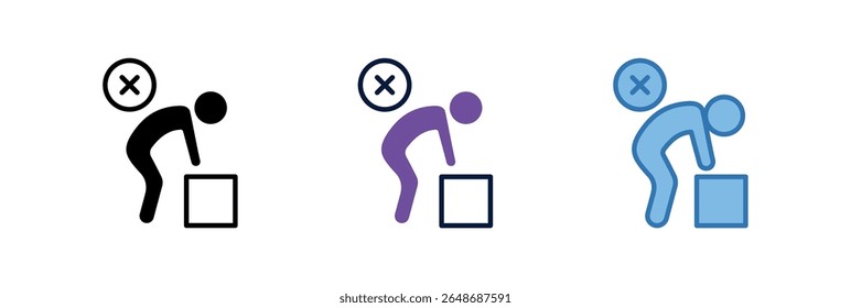 Elemento del icono del peligro de elevación para el diseño