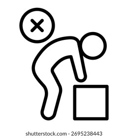 Lifting Hazard Icon Element For Design
