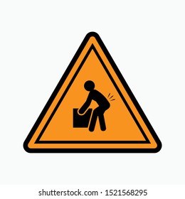 Lifting Hazard Icon - Vector, Sign and Symbol for Design, Presentation, Website or Apps Elements.