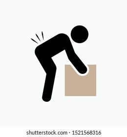 Lifting Hazard Icon - Vector, Sign and Symbol for Design, Presentation, Website or Apps Elements.