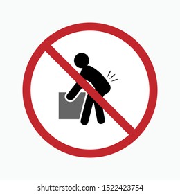 Lifting Hazard Icon - Vector, Sign and Symbol for Design, Presentation, Website or Apps Elements.