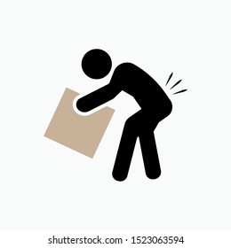 Lifting Hazard Icon - Vector, Sign and Symbol for Design, Presentation, Website or Apps Elements.
