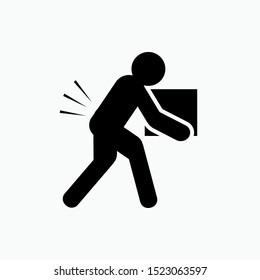 Lifting Hazard Icon Vector Sign Symbol Stock Vector (Royalty Free ...