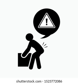 Lifting Hazard Icon - Vector, Sign and Symbol for Design, Presentation, Website or Apps Elements.