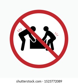 Lifting Hazard Icon - Vector, Sign and Symbol for Design, Presentation, Website or Apps Elements.
