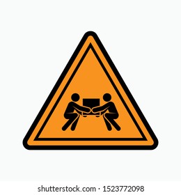 Lifting Hazard Icon - Vector, Sign and Symbol for Design, Presentation, Website or Apps Elements.