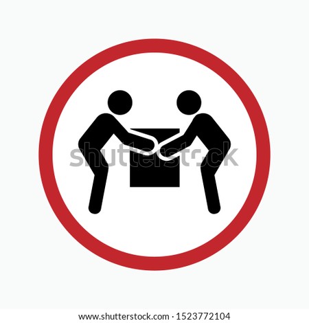 Lifting Hazard Icon - Vector, Sign and Symbol for Design, Presentation, Website or Apps Elements.