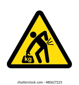 Lifting hazard sign