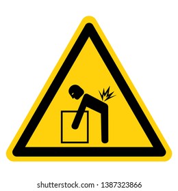 Lifting Hazard Symbol Sign, Vector Illustration, Isolate On White Background Label .EPS10 