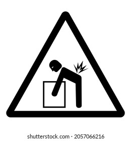 Lifting Hazard Symbol Sign, Vector Illustration, Isolate On White Background Label .EPS10