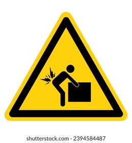 Lifting Hazard Symbol Sign,Vector Illustration, Isolated On White Background Label. EPS10