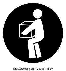 Signo de símbolo de peligro de elevación,Ilustración de vectores, aislado en etiqueta de fondo blanco. EPS10 