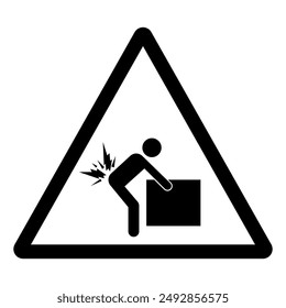 Lifting Hazard Symbol Sign,Vector Illustration, Isolated On White Background Label. EPS10