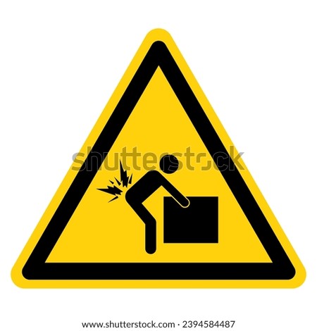 Lifting Hazard Symbol Sign,Vector Illustration, Isolated On White Background Label. EPS10