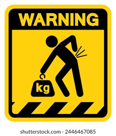 Lifting Hazard Warning Sign, Vector Illustration, Isolate On White Background Label .EPS10