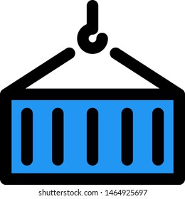 Lifting heavy container with strong support and hook