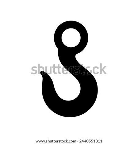 Lifting hook icon isolated on white background.