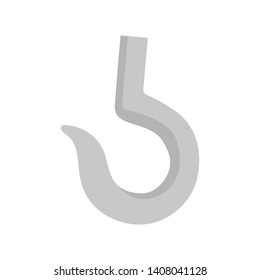 Lifting hook. Icon hook. White background. Vector illustration. EPS 10.