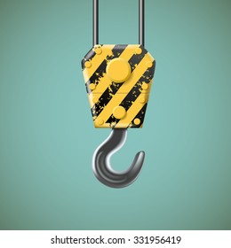 Lifting hook. Industry icon. Stock vector illustration.