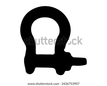 Lifting hook silhouette vector art
