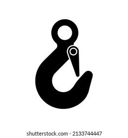 lifting hook  vector icon isolated on white background.