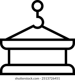 Hebe-Symbol. Dünnes lineares Design einzeln auf weißem Hintergrund