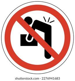 Lifting instruction sign and labels