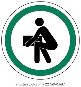 Lifting instruction sign and labels