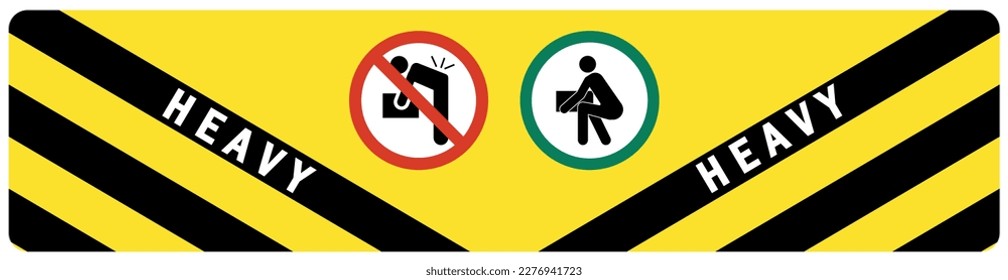 Señal y etiquetas de instrucciones de elevación