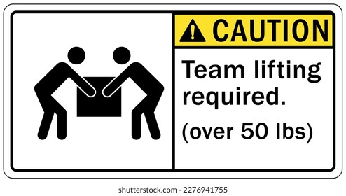 Lifting instruction sign and labels