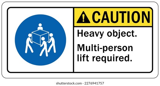 Lifting instruction sign and labels