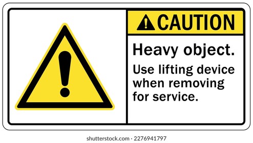 Lifting instruction sign and labels