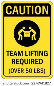Lifting instruction sign and labels
