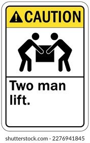 Lifting instruction sign and labels