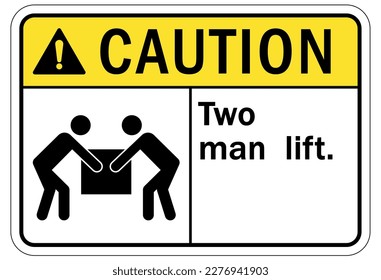 Lifting instruction sign and labels
