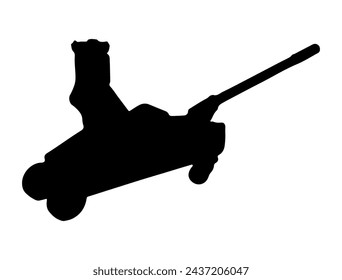 Lifting jack silhouette vector art
