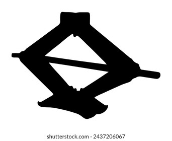 Lifting jack silhouette vector art