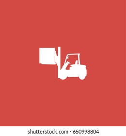 lifting machine icon. sign design. red background