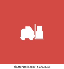 lifting machine icon. sign design. red background