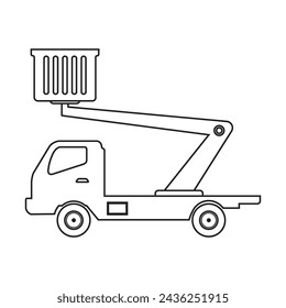 Lifting machine icon vector illustration symbol design