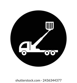 Lifting machine icon vector illustration symbol design