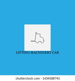 lifting machinery car icon sign signifier vector