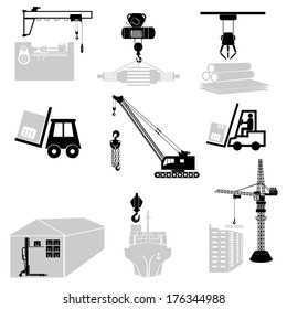 lifting machinery vector illustration.