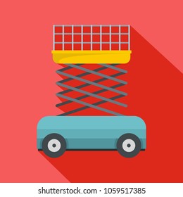 Lifting platform icon. Flat illustration of lifting platform vector icon for web