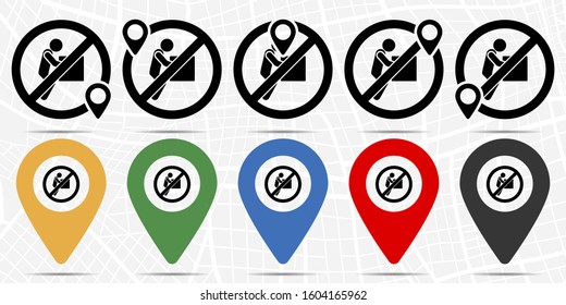Lifting weights, box, man icon in location set. Simple glyph, flat illustration element of universal theme icons