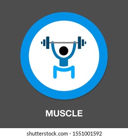 lifting weights icon. flat illustration of lifting weights vector icon for web