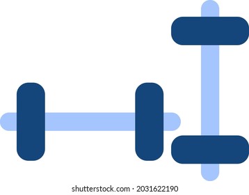 Lifting weights, illustration, vector, on a white background.