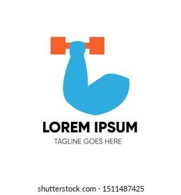 lifting weights logo vector design template