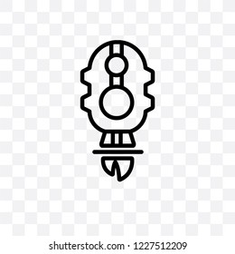 Liftoff vector linear icon isolated on transparent background, Liftoff transparency concept can be used for web and mobile