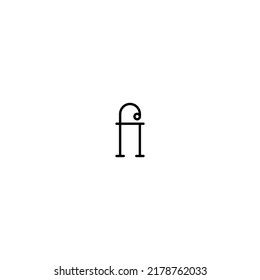 ligature smart stroke icon, editable icon 